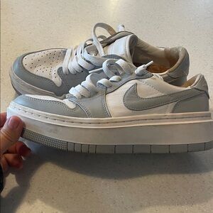 Jordan White Leather Sneakers